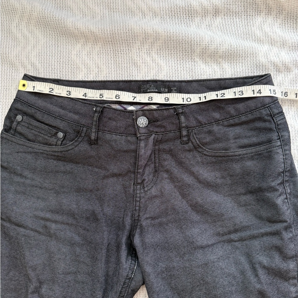 Prana Women’s Lined Boyfriend Jean/Pant Size 2 color black/dark charcoal - Picture 7 of 8